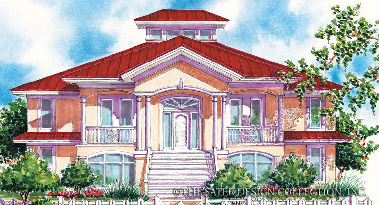 Southhampton Bay -Front Elevation-Plan #6684