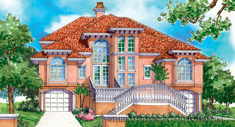 Villa Tuscano-Front Elevation-Plan#6815