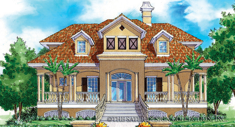 Biscayne Bay-Front Elevation-Plan #6830