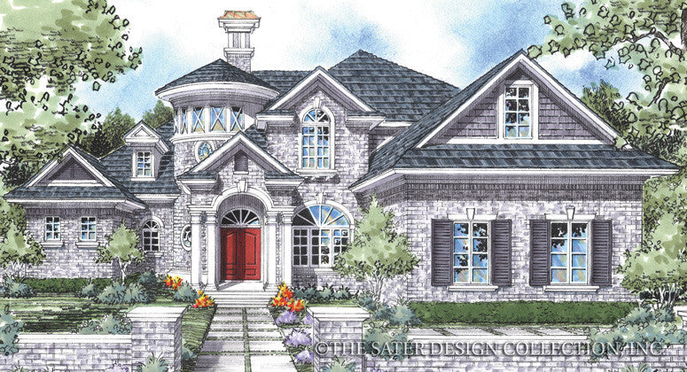 Burke House-Front Elevation-Plan #8015