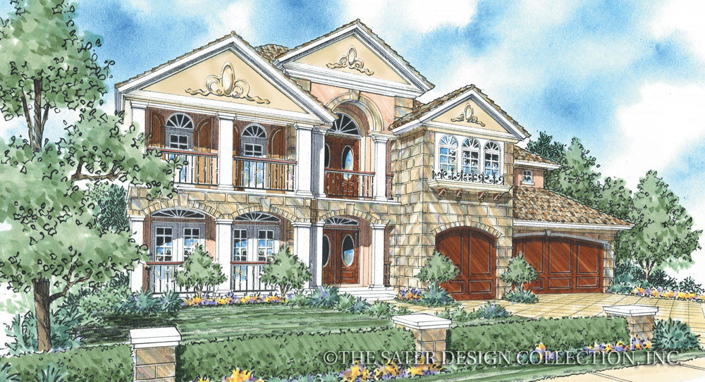 Isabella Home Front Elevation Plan # 8033