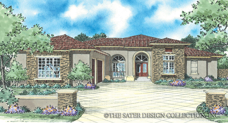 Simone-Front Elevation- Plan #8059