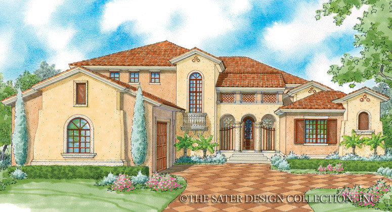 Tre Mori-Front Elevation-Plan #8078